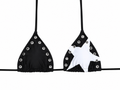 The Stargazing Bikini top - black with white star detail, product shot