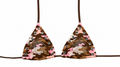 The Sugar Camo Bikini top - product shot on white background